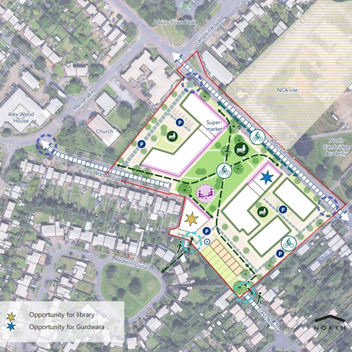 Map of the proposed development at Arbury Court