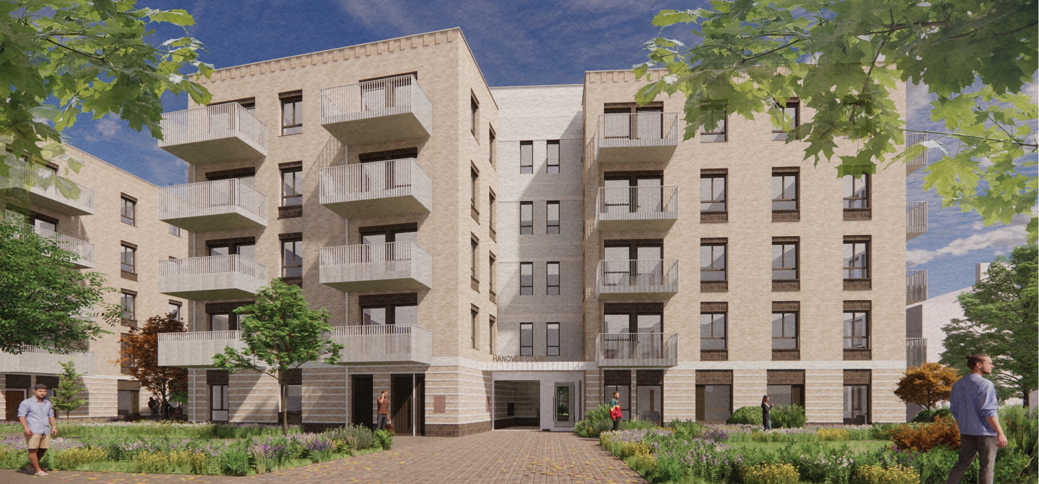 CGI of new homes proposed at Hanover Court and Princess Court