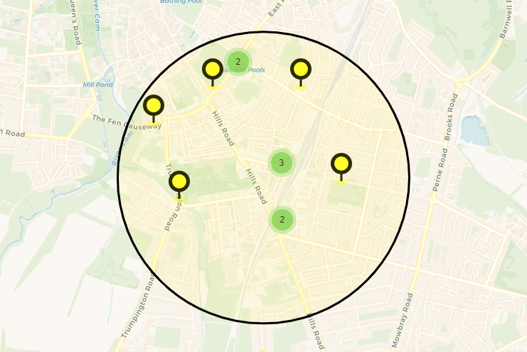 Map showing playlaws locations