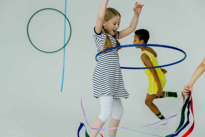 Girl with a hula hoop