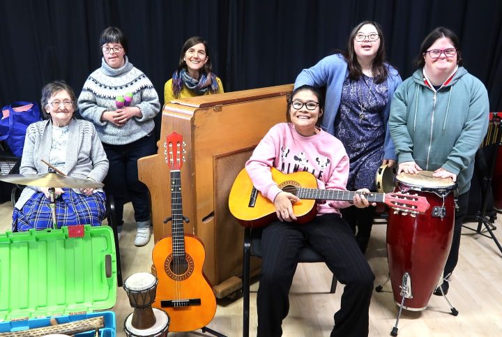 Group of people playing instruments