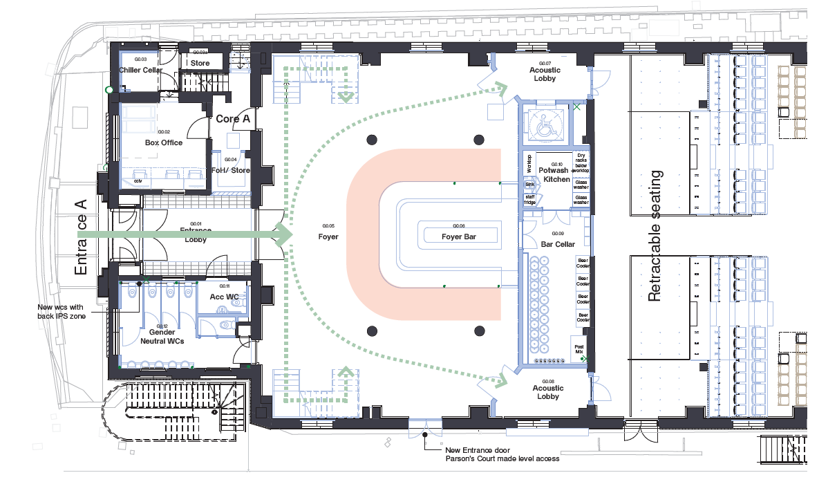 Proposed plan of the ground floor of the Corn Exchange