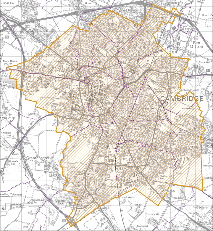 Map of the proposed citywide smoke control area